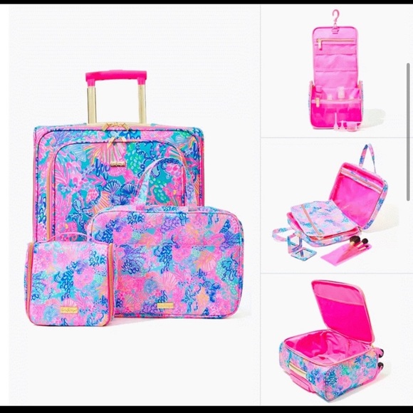 Lilly Pulitzer Handbags - Lilly Pulitzer 3 PIECE luggage / suitcase set